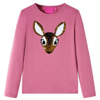 Vidaxl kindershirt met lange mouwen 116 frambozenkleurig