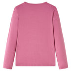 VidaXL Kindershirt met lange mouwen 128 frambozenkleurig