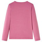 VidaXL Kindershirt met lange mouwen 140 frambozenkleurig
