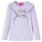 Vidaxl kindershirt met lange mouwen 128 lichtlila