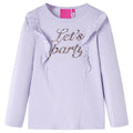 Vidaxl kindershirt met lange mouwen 140 lichtlila