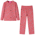 Vidaxl kinderpyjama met lange mouwen 104 oudroze