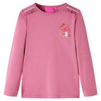 VidaXL Kindershirt met lange mouwen 92 frambozenkleurig