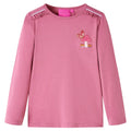 Vidaxl kindershirt met lange mouwen 128 frambozenkleurig