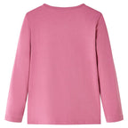 Vidaxl kindershirt met lange mouwen 128 frambozenkleurig