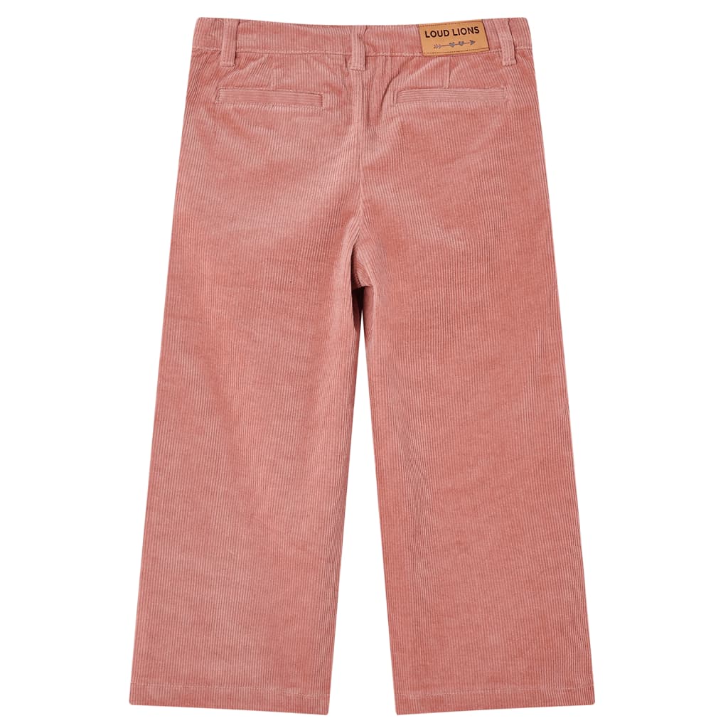Vidaxl kinderbroek 92 ribfluweel oudroze