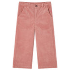 VidaXL Kinderbroek 140 ribfluweel oudroze