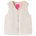 VidaXL Kinderjas 128 kunstvacht beige