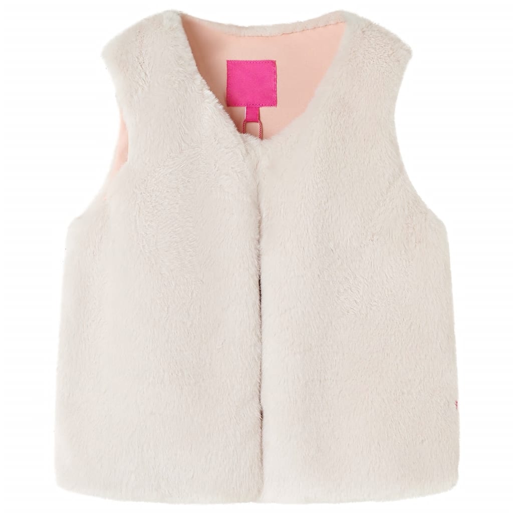 VidaXL Kinderjas 128 kunstvacht beige