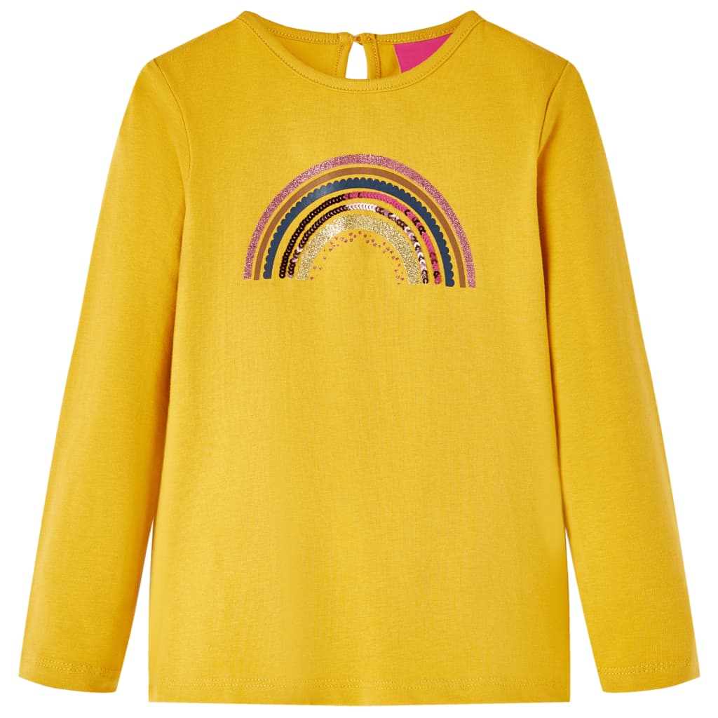 Vidaxl kindershirt met lange mouwen 140 okerkleurig