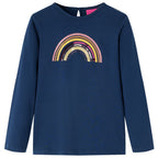 Vidaxl kindershirt met lange mouwen 116 marineblauw