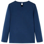 Vidaxl kindershirt met lange mouwen 116 marineblauw
