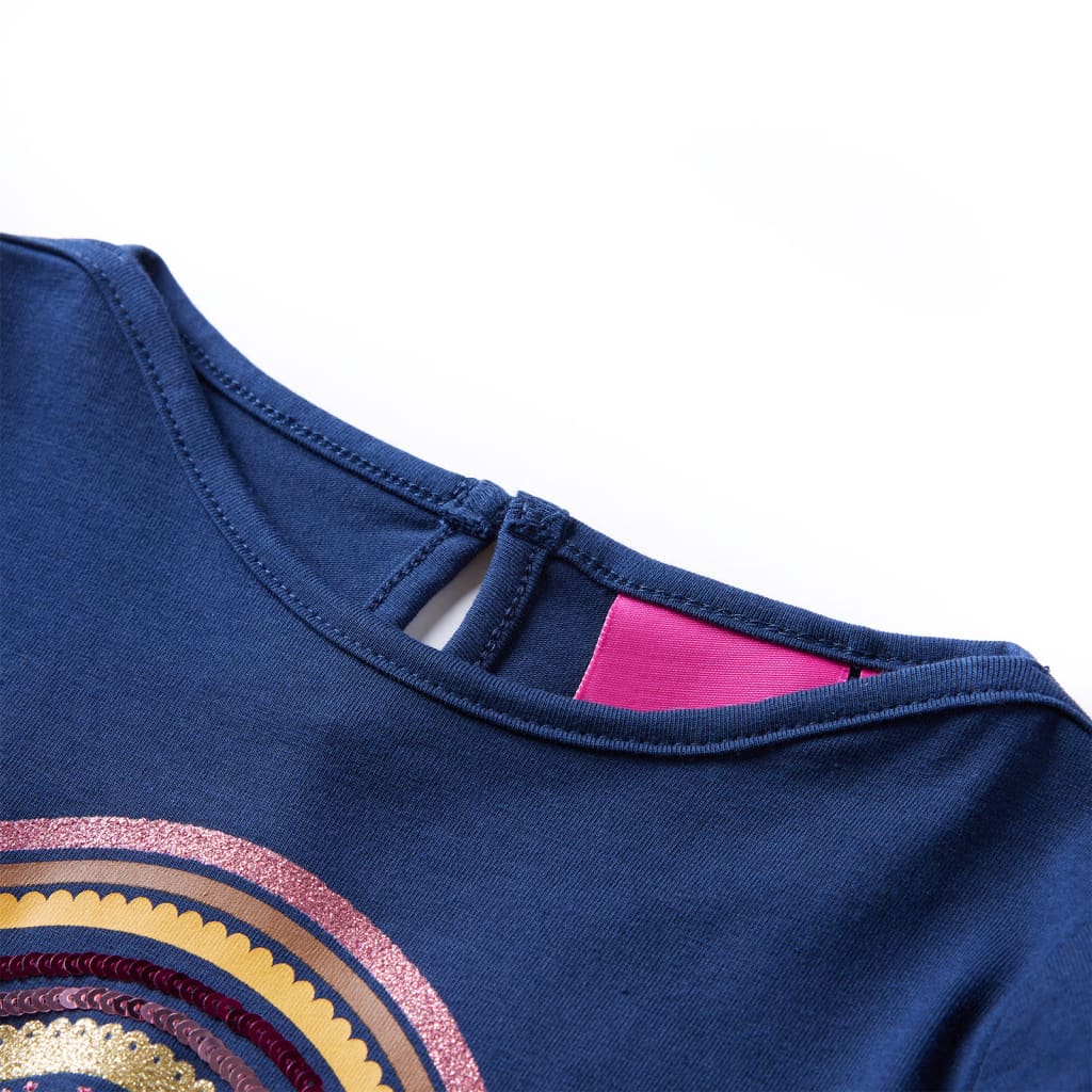 Vidaxl kindershirt met lange mouwen 116 marineblauw