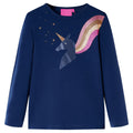 Vidaxl kindershirt met lange mouwen 116 marineblauw