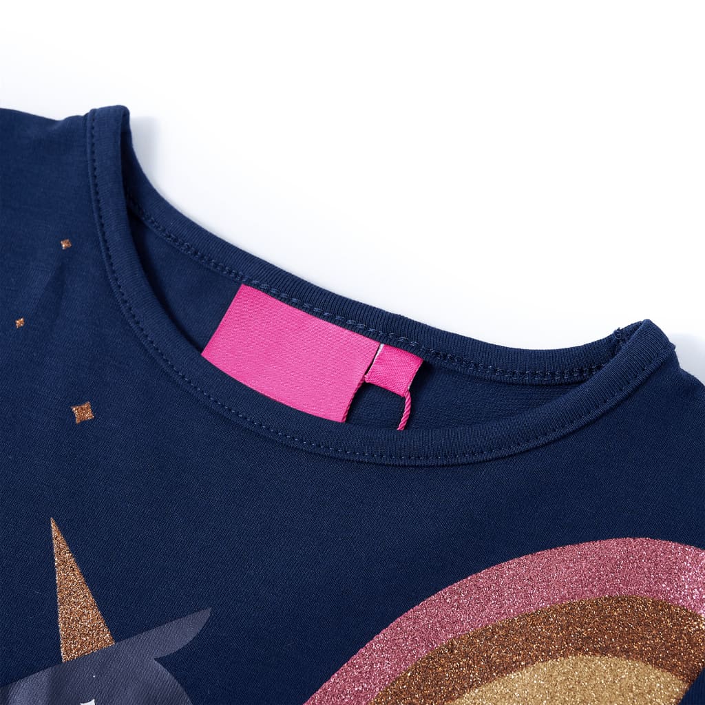Vidaxl kindershirt met lange mouwen 116 marineblauw