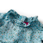 Vidaxl kinderjurk met lange mouwen 104 blauw