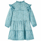 Vidaxl kinderjurk met lange mouwen 116 blauw