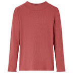 Vidaxl kindershirt met lange mouwen en lage col 104 roodbruin