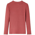 Vidaxl kindershirt met lange mouwen en lage col 140 roodbruin