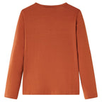 Vidaxl kindershirt met lange mouwen 128 cognackleurig