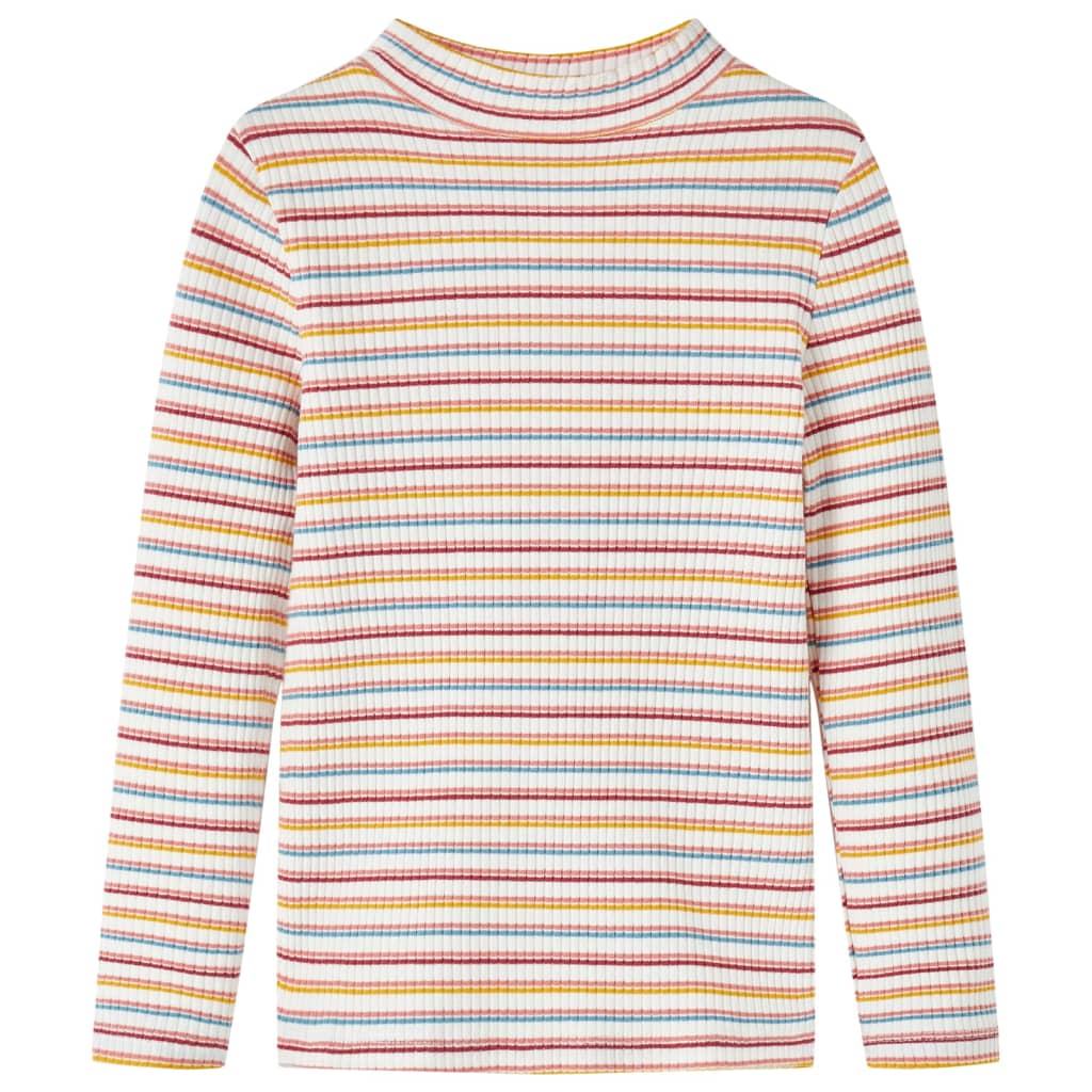 Vidaxl kindershirt met lange mouwen 92 gestreept ecru