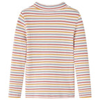 Vidaxl kindershirt met lange mouwen 104 gestreept ecru
