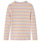 Vidaxl kindershirt met lange mouwen 116 gestreept ecru