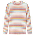 Vidaxl kindershirt met lange mouwen 128 gestreept ecru