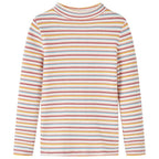 Vidaxl kindershirt met lange mouwen 128 gestreept ecru