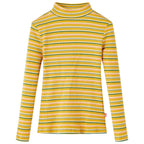 Vidaxl kindershirt met lange mouwen 104 gestreept okerkleurig