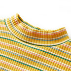 Vidaxl kindershirt met lange mouwen 128 gestreept okerkleurig