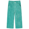 Vidaxl kinderbroek 104 ribfluweel mintgroen