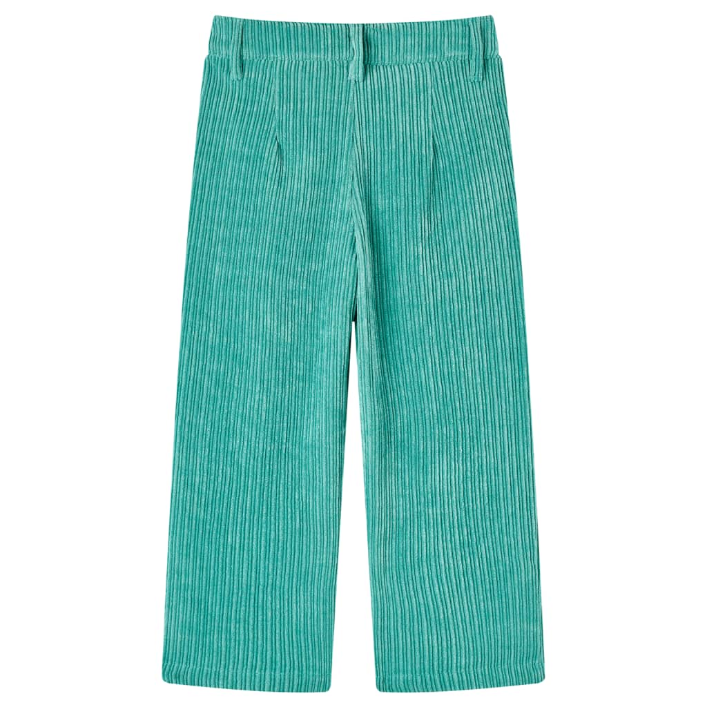Vidaxl kinderbroek 104 ribfluweel mintgroen