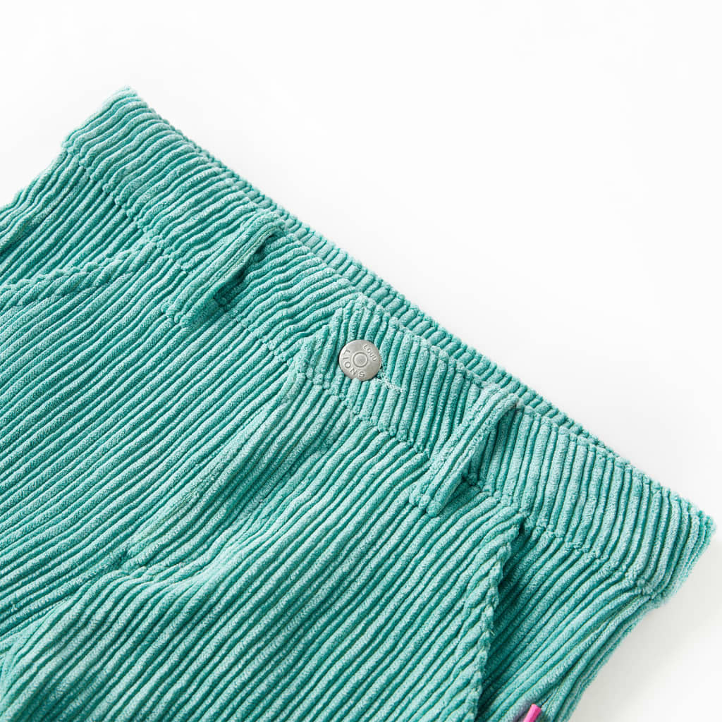 Vidaxl kinderbroek 104 ribfluweel mintgroen