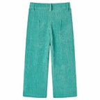 Vidaxl kinderbroek 116 ribfluweel mintgroen