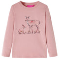 VidaXL Kindershirt met lange mouwen 116 roze