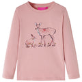 VidaXL Kindershirt met lange mouwen 140 roze
