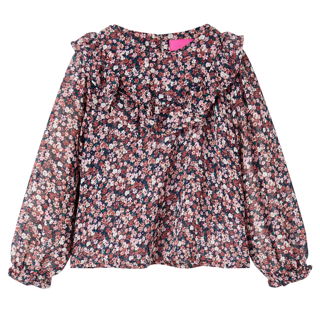 Vidaxl kindershirt met lange mouwen 92 donkerroze