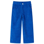 Vidaxl kinderbroek 92 ribfluweel kobaltblauw