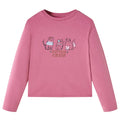 VidaXL Kindershirt met lange mouwen 92 frambooskleurig