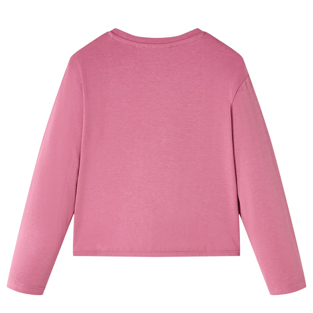 Vidaxl kindershirt met lange mouwen 128 frambooskleurig