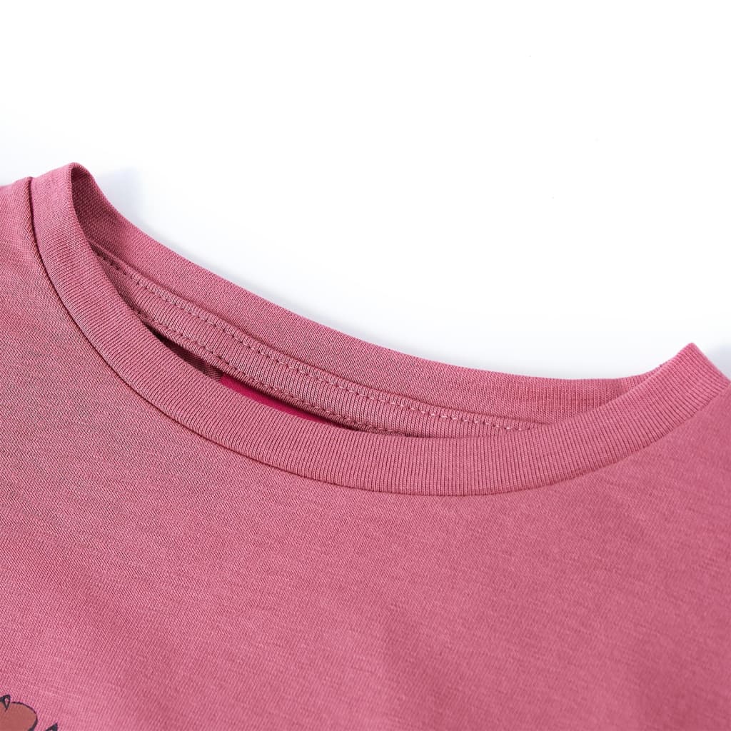 Vidaxl kindershirt met lange mouwen 140 frambooskleurig