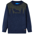 Vidaxl kindertrui gebreid 92 marineblauw