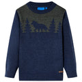 Vidaxl kindertrui gebreid 104 marineblauw