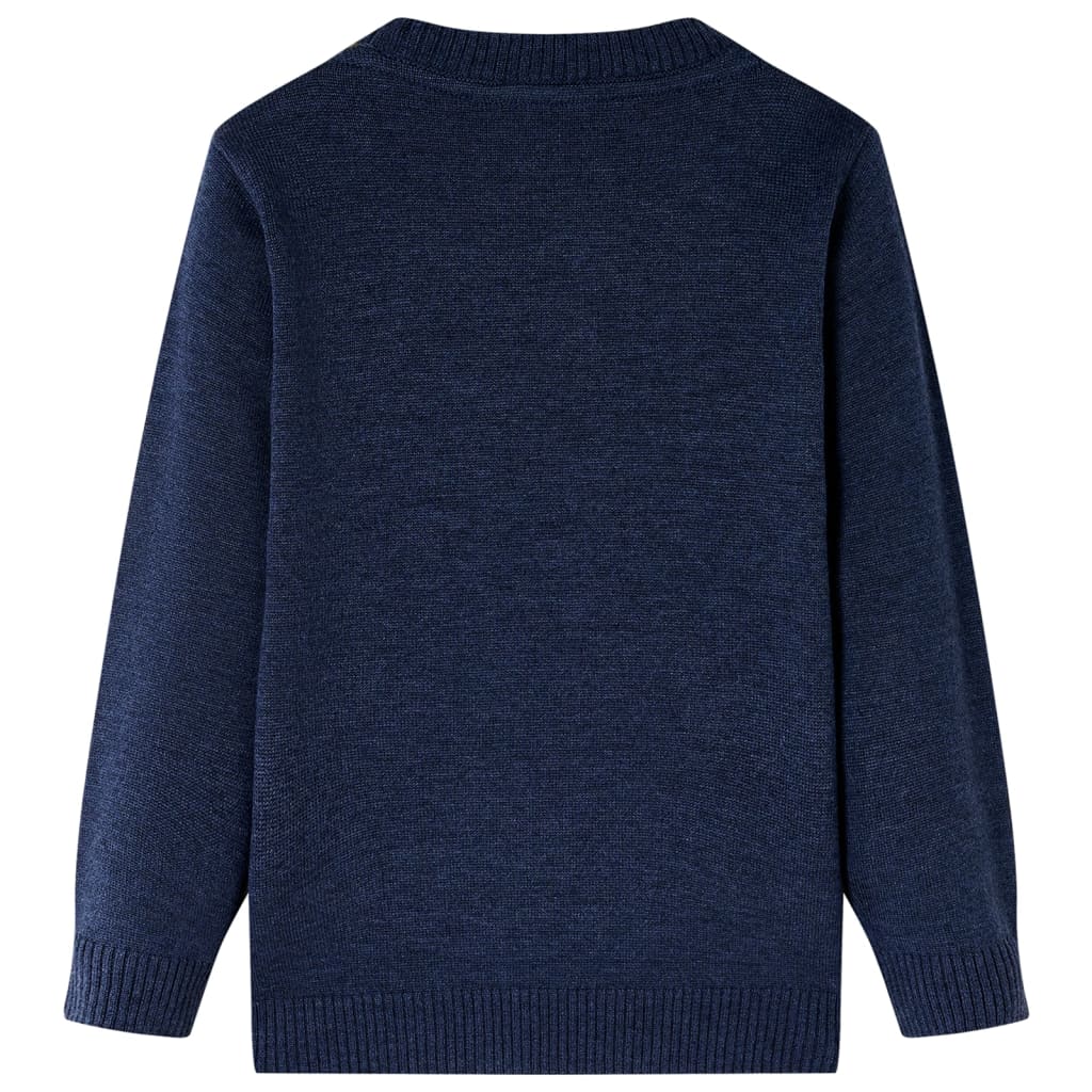Vidaxl kindertrui gebreid 116 marineblauw