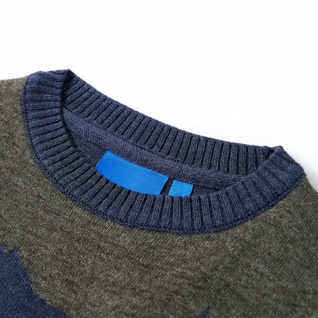 Vidaxl kindertrui gebreid 116 marineblauw
