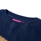 Vidaxl kindertrui gebreid 104 marineblauw