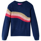Vidaxl kindertrui gebreid 116 marineblauw