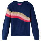Vidaxl kindertrui gebreid 140 marineblauw