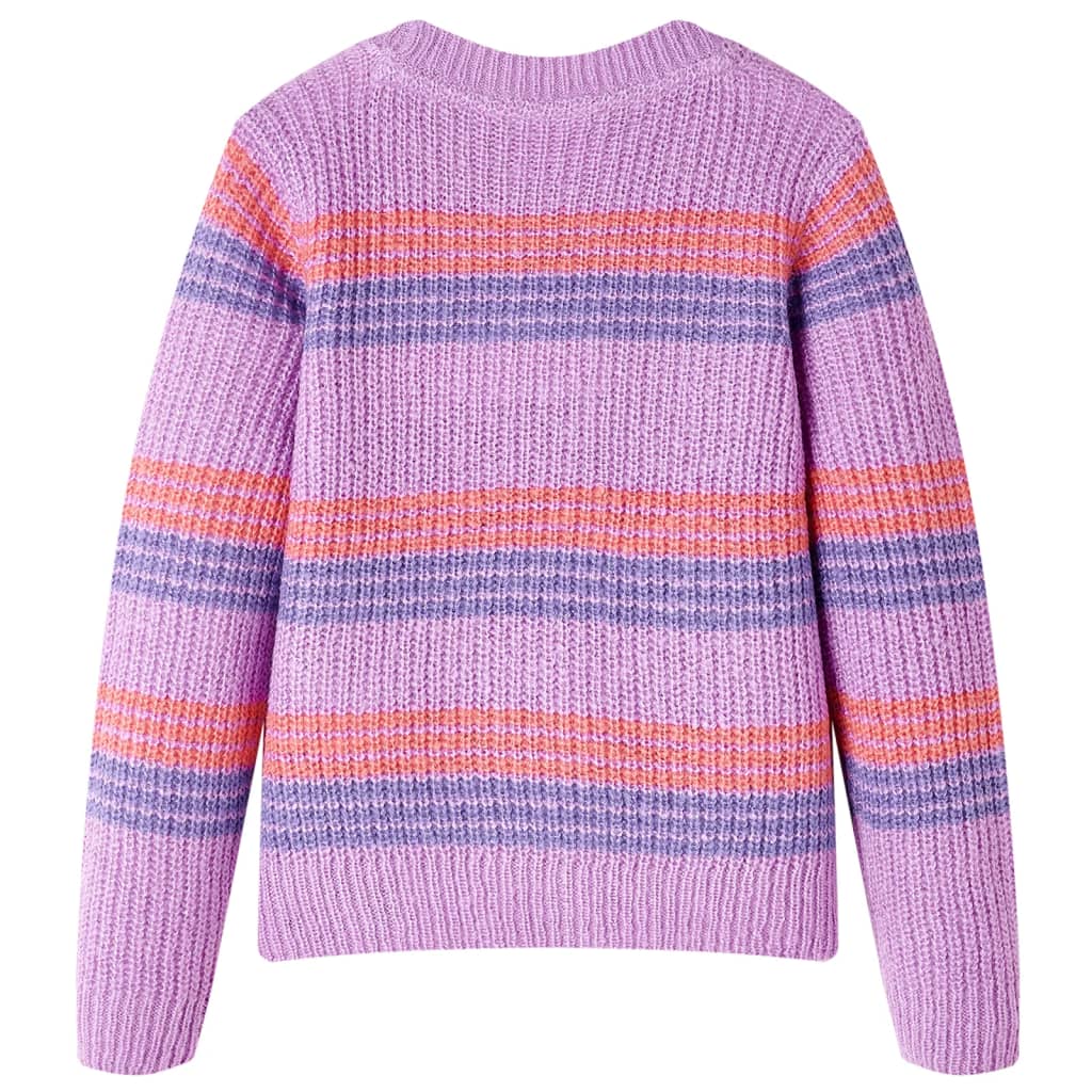 Vidaxl kindertrui gebreid met strepen 104 lila en roze